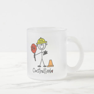 Caneca De Café Vidro Jateado Camisetas e Presentes de Construção Básica
