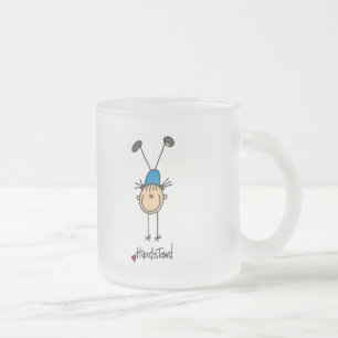 Caneca De Café Vidro Jateado Camisetas e Presentes de Ginástica de Menina em Pi