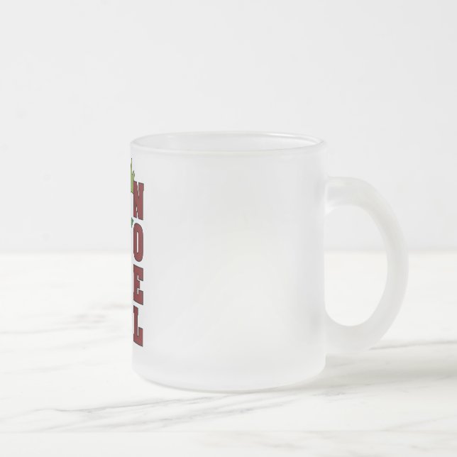 Caneca De Café Vidro Jateado Camisetas e presentes de Natal para Noel do sapo (Direita)