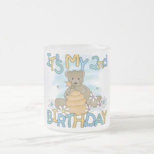 Caneca De Café Vidro Jateado Camisetas e presentes de segundo aniversário de ur