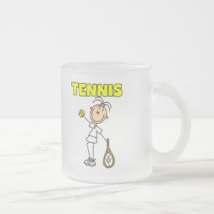 Caneca De Café Vidro Jateado Camisetas e Presentes de TENIS para Meninas
