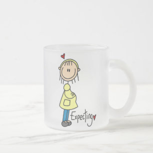 Caneca De Café Vidro Jateado Camisetas e Presentes para Gestantes