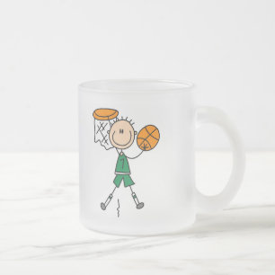 Caneca De Café Vidro Jateado Camisetas e Presentes para Jogador de Basquete Mas