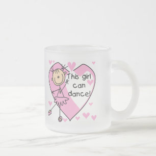 Caneca De Café Vidro Jateado Camisetas e Presentes para Meninas que Sabem Dança