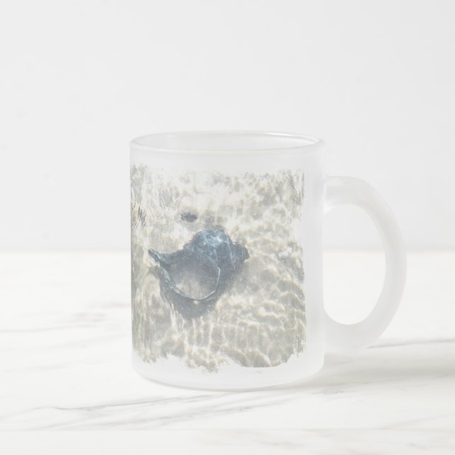 Caneca De Café Vidro Jateado Cana Negra (Direita)