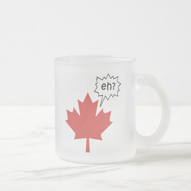 Caneca De Café Vidro Jateado Canadense engraçado (Direita)