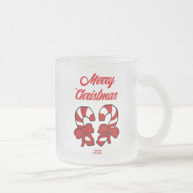 Caneca De Café Vidro Jateado Canas De Vidro De Fosco Pequeno Canas De Natal (Direita)