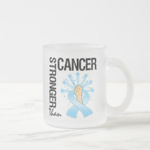 Caneca De Café Vidro Jateado Cancro da próstata - mais forte do que o cancer