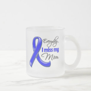 Caneca De Café Vidro Jateado Cancro do cólon diário da senhorita Meu Mamã de