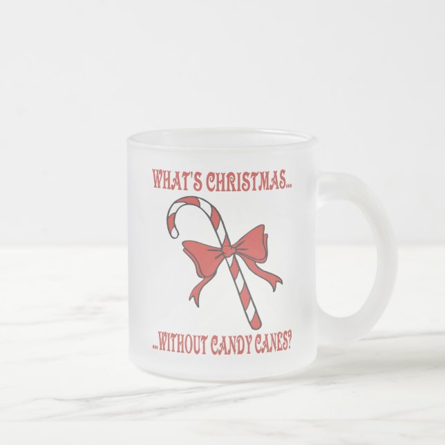 Caneca De Café Vidro Jateado Candy Cane Mug (Direita)