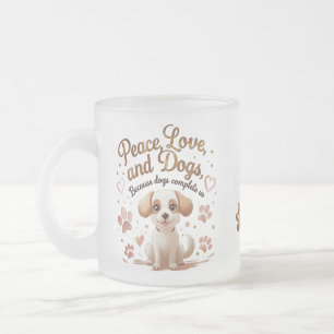 Caneca De Café Vidro Jateado Caneca de Vidro Amor de Cachorro Fofo