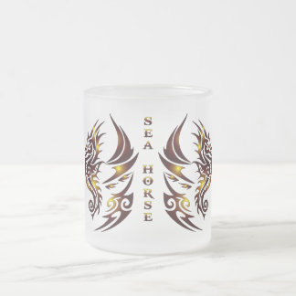 Caneca De Café Vidro Jateado Caneca de Vidro Cavalo Marinho2