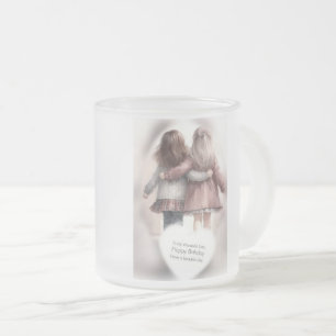 Caneca De Café Vidro Jateado Caneca de Vidro de Aniversário Irmãs Para Sempre