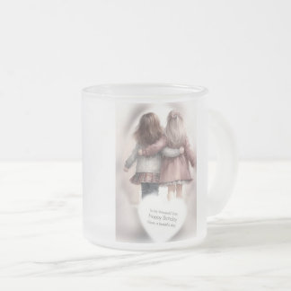 Caneca De Café Vidro Jateado Caneca de Vidro de Aniversário Irmãs Para Sempre