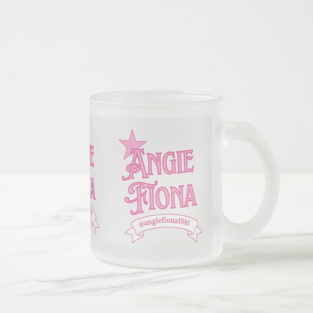 Caneca De Café Vidro Jateado Caneca de Vidro Fosco (Direita)
