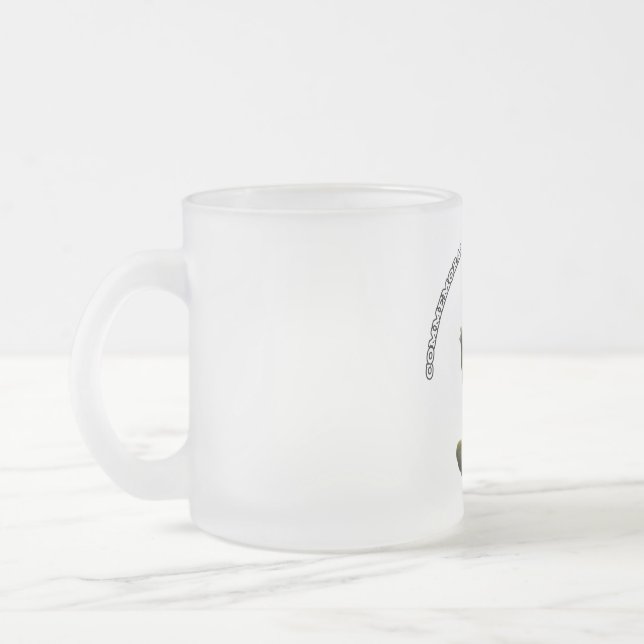 Caneca De Café Vidro Jateado Caneca de Vidro Fosco, 300 ml (Esquerda)
