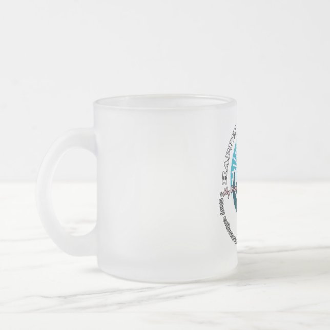Caneca De Café Vidro Jateado Caneca de Vidro Fosco, 300 ml (Esquerda)