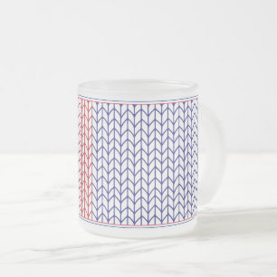 Caneca De Café Vidro Jateado Caneca de Vidro Fosco AMERICAN KNIT