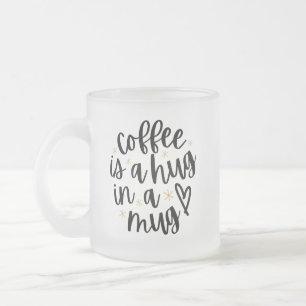 Caneca De Café Vidro Jateado Caneca de Vidro Fosco com Citação Aconchegante de