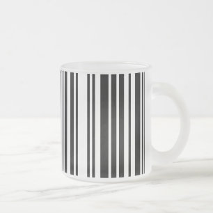 Caneca De Café Vidro Jateado Caneca de Vidro Fosco com Código de Barras Preto