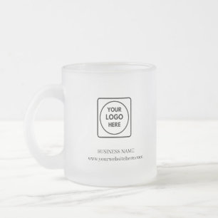 Caneca De Café Vidro Jateado Caneca de Vidro Fosco com Logotipo Comercial Perso