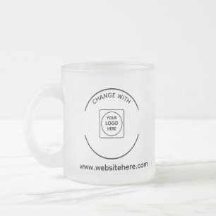 Caneca De Café Vidro Jateado Caneca de Vidro Fosco com Logotipo de Negócios Per