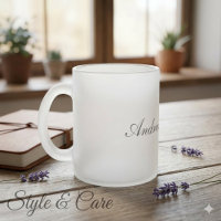 Caneca de Vidro Fosco com Nome Personalizado ao To
