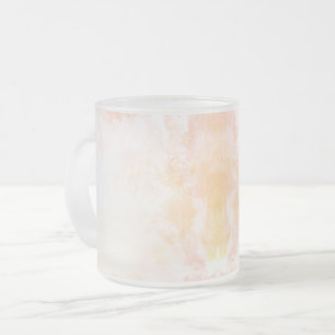 Caneca De Café Vidro Jateado Caneca de vidro fosco com um sutil tom alaranjado-