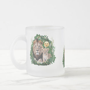 Caneca De Café Vidro Jateado Caneca de Vidro Fosco Coroa Tropical Filhote de Le