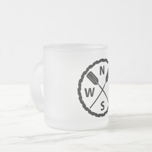 Caneca De Café Vidro Jateado Caneca de Vidro Fosco - Design Paddle Explorer