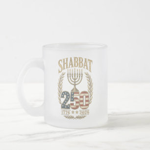 Caneca De Café Vidro Jateado Caneca de Vidro Fosco do 250º Aniversário do Shabb