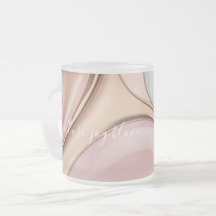 Caneca de vidro fosco em gráfico abstrato elegante