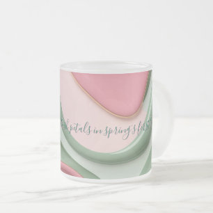 Caneca De Café Vidro Jateado Caneca de vidro fosco em gráfico elegante