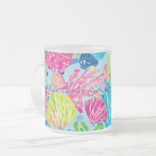 Caneca De Café Vidro Jateado Caneca de vidro fosco em gráfico estiloso