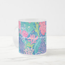 Caneca De Café Vidro Jateado Caneca de vidro fosco em gráfico estiloso