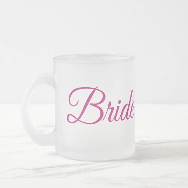 Caneca De Café Vidro Jateado Caneca de Vidro Fosco Noiva (Esquerda)