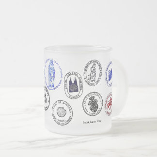 Caneca De Café Vidro Jateado Caneca de Vidro Fosco Saint James Way