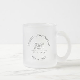 Caneca De Café Vidro Jateado Caneca de Vidro Fosco Tesoureiro