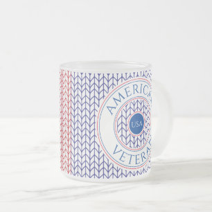 Caneca De Café Vidro Jateado Caneca de Vidro Fosco VETERANO AMERICANO