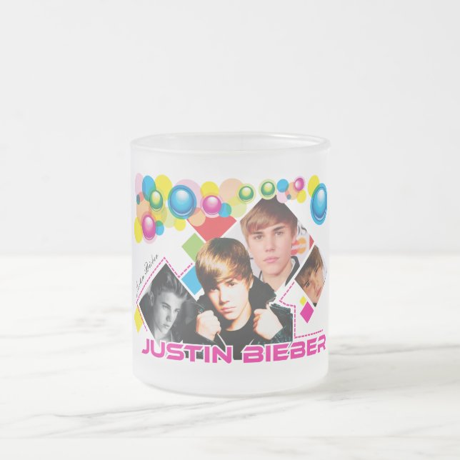 Caneca De Café Vidro Jateado Caneca de Vidro Justin Bieber (Centro)