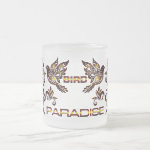 Caneca De Café Vidro Jateado Caneca de Vidro Paraíso das Aves