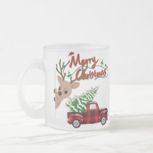 Caneca de Vidro Personalizada Natal - Rudolph