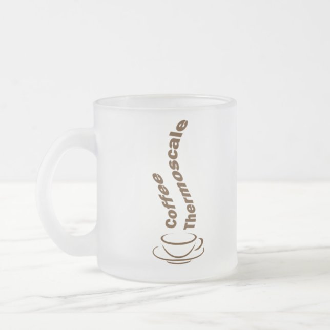 Caneca De Café Vidro Jateado Caneca do thermoscale do café (Esquerda)