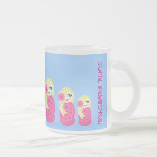 Caneca De Café Vidro Jateado Caneca do vidro de fosco de Sófia Babushka