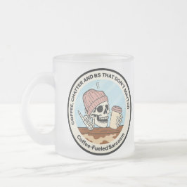 Caneca De Café Vidro Jateado Caneca Geloada Café & Papo Furado
