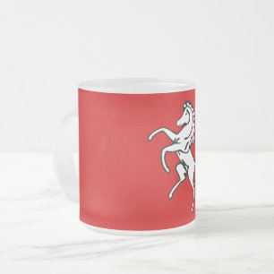 Caneca De Café Vidro Jateado Caneca pequena de vidro fosco com a bandeira de Ke