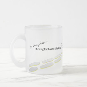 Caneca De Café Vidro Jateado Caneca Running do vidro dos anjos