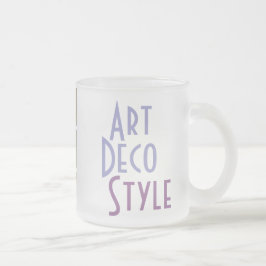 Caneca De Café Vidro Jateado Caneta ART DECO (fosco de vidro)