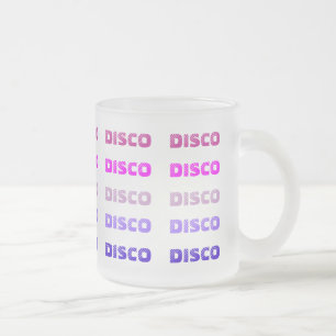 Caneca De Café Vidro Jateado Caneta DISCO (fosco de vidro)