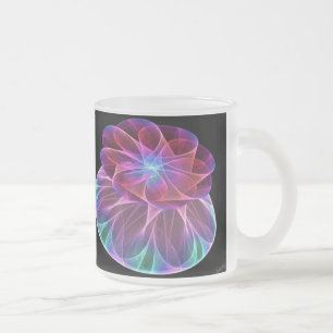 Caneca De Café Vidro Jateado Caneta Fractal